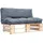 vidaXL Paletten Loungesofa grau