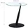 Relaxdays Beistelltisch, runder Couchtisch, H x D: 49 x 45 cm, Glas & Stahl, für Wohnzimmer, moderner Sofatisch, schwarz