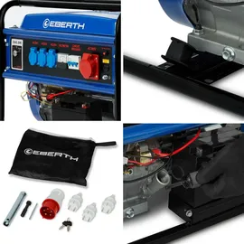 Eberth 5500 Watt Notstromaggregat Stromerzeuger Stromaggregat mit E-Start, 13 PS Benzinmotor, 4-Takt, 3-Phasen, 1x 400V, 3x 230V, 1x 12V, AVR