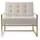 S-Style Loungesessel Tampa Bouclé 84 x 81 x 89 cm Beige/Gold