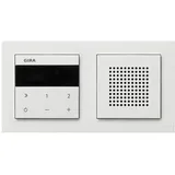 Gira Unterputz-Radio IP mit Lautsprecher Reinweiß glänzend 232029 + Abdeckrahmen E2