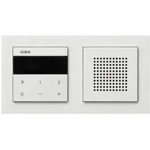 Gira Unterputz-Radio IP mit Lautsprecher Reinweiß glänzend 232029 + Abdeckrahmen E2
