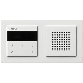 Gira Unterputz-Radio IP mit Lautsprecher Reinweiß glänzend 232029 + Abdeckrahmen E2