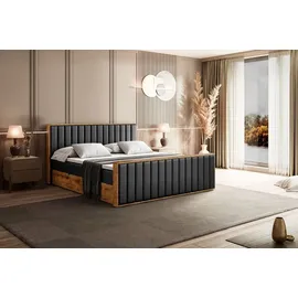 altdecor Boxbett 140 x 200 cm H3 Schwarz