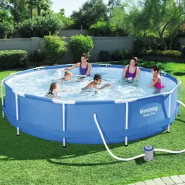 BESTWAY Fast Set Aufstellpool ⌀ 366 x 76 cm Blau inkl. Filterpumpe