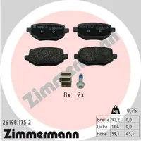 ZIMMERMANN Bremsbelagsatz, Scheibenbremse