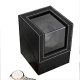 BOROCO Aufbewahrungsbox für Uhrenaufzug Automatischer Uhrenbeweger Winder Shake Schmucksammlungshalter Automatischer mechanischer Uhrenaufzug EU-Stecker(75B/34 wiederaufladbar)