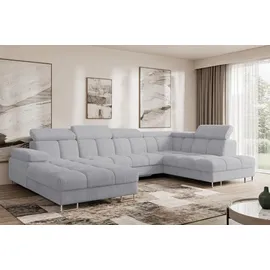 altdecor Ecksofa COMA U Cord 3-Sitzer Grau