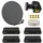PremiumX Premium X Satelliten-Komplettanlage 4 Teilnehmer 60cm Antenne Anthrazit SAT Quad LNB 50m Antennenkabel 4x HD TV Sat-Receiver