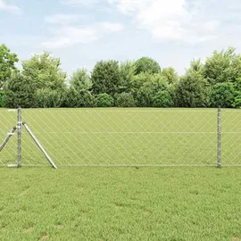 vidaXL Zaunpfosten 60 x 250 cm Silber/Stahl
