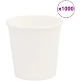 vidaXL Pappbecher 0,1 l Weiß 1000 St.