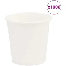 vidaXL Pappbecher 0,1 l Weiß 1000 St.
