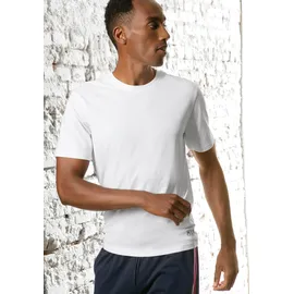 H.I.S. T-Shirt "Unterziehshirt mit Rundhals", Herren, Gr. XXL, bunt (bordeaux, schwarz, weiß), Single Jersey, Obermaterial: 95% Baumwolle, 5% Elasthan, unifarben, Basic, bequem normal, Rundhals, abgesteppte Kante, Shirts T-Shirt, aus Baumwoll-Mix