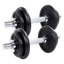 Songmics Kurzhantel Hantelset aus Gusseisen verstellbar 20 kg schwarz