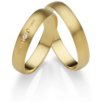 Trauring FIRETTI "Schmuck Geschenk Gold 375 Hochzeit Ehering "LIEBE"" Fingerringe Gr. 52, ohne Brillant, Gelbgold 375, 4 mm, gelb (gelbgoldfarben) Trauringe