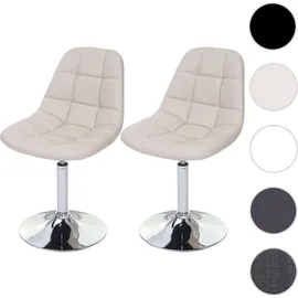 Mendler Drehstuhl HWC-A60 Kunstleder creme