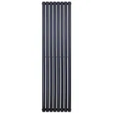 Belrad Paneelheizkörper 1800 x 472 mm 1640 W schwarz Mittelventil