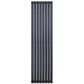 Belrad Paneelheizkörper 1800 x 472 mm 1640 W schwarz Mittelventil