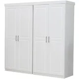 VCM Kleiderschrank Magnus 190 x 190 x 55 cm Weiß