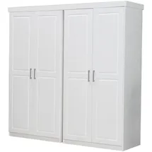 VCM Kleiderschrank Magnus 190 x 190 x 55 cm Weiß