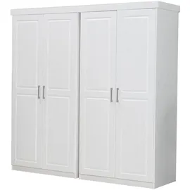 VCM Kleiderschrank Magnus 190 x 190 x 55 cm Weiß