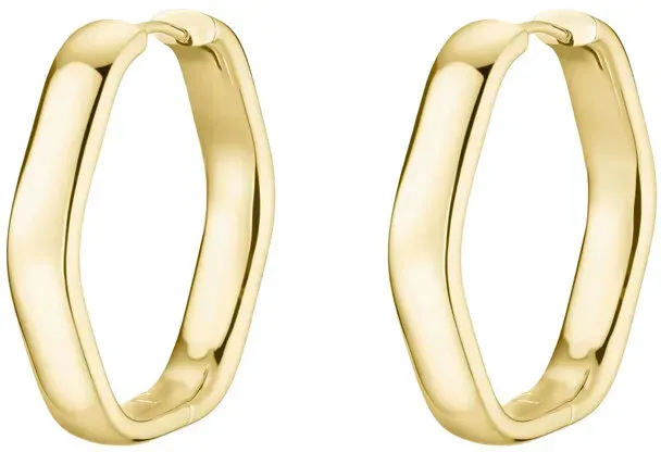 CLUSE - OHRRINGE - ÉLEVÉ HEXAGON LARGE HOOPS - gold