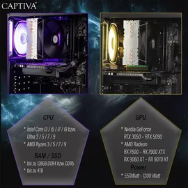 Captiva Advanced Gaming R74-878 Ryzen 7 7700, 32 GB, 2000 GB, GeForce RTX 4060 Ti (74878)