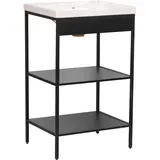 WELLTIME Waschbeckenunterschrank Lodi 51 x 80 cm Schwarz