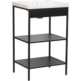 WELLTIME Waschbeckenunterschrank Lodi 51 x 80 cm Schwarz