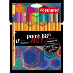 STABILO Fineliner point 88 Etui Arty VE=18 Farben