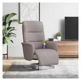 vidaXL Massagesessel mit Fußteil Polyester 84 x 105 x 0 cm Schwarz