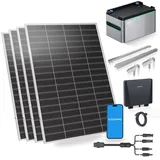 SUNSHARE Ray Lite 400W & 800W Mini-Balkonkraftwerk Sets mit Halterung und 1024 Wh SPS 1124 Stromspeicher - platzsparendes Komplettset für Stadtwohnungen