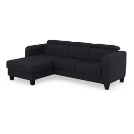 sit&more Ecksofa SIT & MORE "Belluci L-Form", blau (tiefblau), B:247cm H:85cm T:170cm, Sofas, Ecksofa, inklusive Federkern, wahlweise mit Bettfunktion und Bettkasten