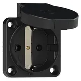PCE Anbau-Steckdose IP54 Schwarz