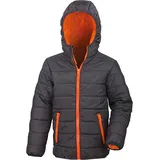 Result Gefütterte Kinder Steppjacke/Black/Orange, XS (104) - XS