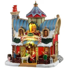 Lemax Santa's Petting Zoo Weihnachtsdorf beleuchtet handbemalt animiert
