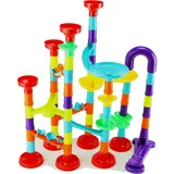 Kugelbahn bunt 93-teilig Kinder Super Run Murmelbahn Stecksystem variabel