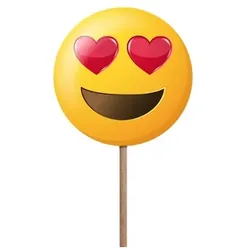 DECOR SERVICE Deko-Picker "Emojis", 12cm, 100 Stk.