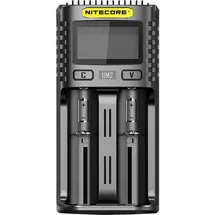 Nitecore UM2 Rundzellen-Ladegerät LiFePO4, LiIon, NiCd, NiMH 10440, 14500, 14650, 16340, 16500, 16650, 17350, 17500, 17650, 18350