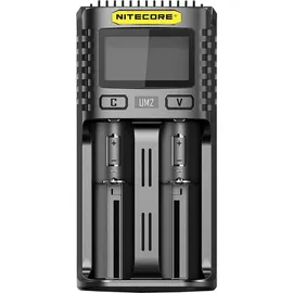 Nitecore UM2 Rundzellen-Ladegerät LiFePO4, LiIon, NiCd, NiMH 10440, 14500, 14650, 16340, 16500, 16650, 17350, 17500, 17650, 18350