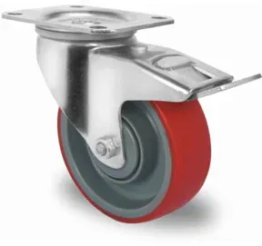 CASCOO Lenkrolle mit Totalfeststeller ø 100 mm Serie N2U6 Kugellager