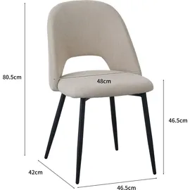 Albatros Esszimmerstuhl Silvi Cord beige 2er Set