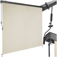 Tectake tectake® Senkrechtmarkise, verschiedene Größen, pulverbeschichtetes Aluminiumgehäuse, inkl. Wandhaltern