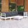 vidaXL Garten-Lounge-Set 6-tlg. weiß Kiefernholz