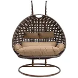 Polyrattan-Hängesessel Twin braun