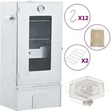 Eleganter Möbel Räucherofen mit Kaltrauchgenerator Verzinkter Stahl - Gasgrills - 365649 - Silber
