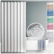 ANRO Duschvorhang 180 x 200 cm weiß