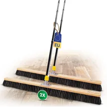 Novaliv Besen 2x 100 cm Schwarz