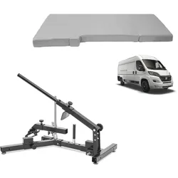 Set: Reifenmontiergerät ConStands passend für Motorradreifen 12-21" Reifenwechsler MD4 + Klappmatratze Fahrerkabine VM7 passend für Ducato, Jumper, Boxer