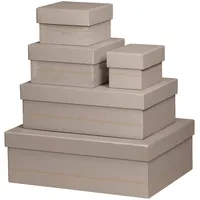 Rhodia Set mit 5 Boxen aus Kunstleder, 44x34x16cm -